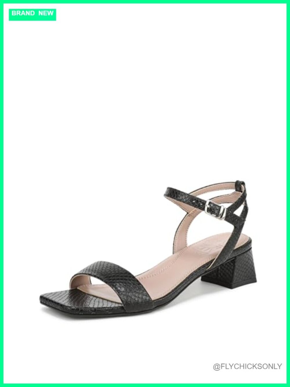 Naturalizer Hana Strappy Leather Heeled Sandal Block Heel Ankle Strap